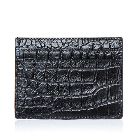 saint laurent card holder crocodile.